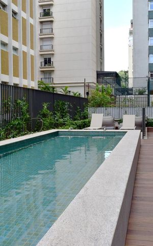 Studio à venda com 26m², 1 quarto e sem vagaPiscina