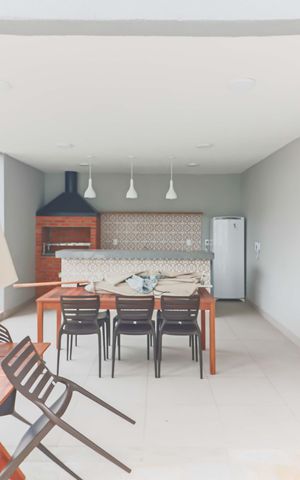 Apartamento para alugar com 37m², 2 quartos e 1 vaga Apartamento para alugar com 37m², 2 quartos e 1 vagaÁrea comum - Churrasqueira