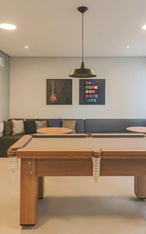 Apartamento para alugar com 37m², 2 quartos e 1 vaga Apartamento para alugar com 37m², 2 quartos e 1 vagaÁrea comum - Salão de jogos