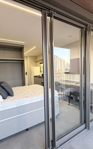 Apartamento para alugar com 25m², 1 quarto e sem vagaSacada