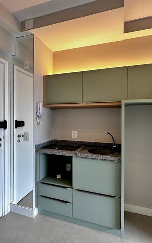 Studio para alugar com 25m², 0 quarto e sem vaga Studio para alugar com 25m², 0 quarto e sem vagaCozinha