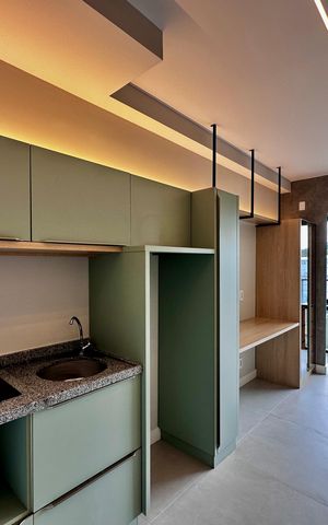 Studio para alugar com 25m², 0 quarto e sem vaga Studio para alugar com 25m², 0 quarto e sem vagaCozinha
