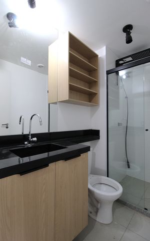 Studio para alugar com 28m², 1 quarto e sem vagaBanheiro