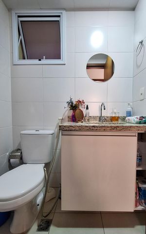 Apartamento à venda com 59m², 2 quartos e sem vaga Apartamento à venda com 59m², 2 quartos e sem vagaBanheiro Social