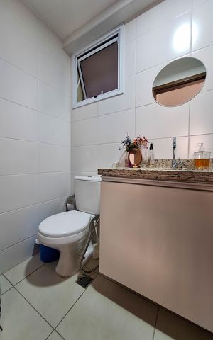 Apartamento à venda com 59m², 2 quartos e sem vaga Apartamento à venda com 59m², 2 quartos e sem vagaBanheiro Social