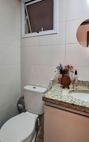 Apartamento à venda com 59m², 2 quartos e sem vaga Apartamento à venda com 59m², 2 quartos e sem vagaBanheiro Social