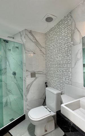 Apartamento à venda com 52m², 1 quarto e sem vaga Apartamento à venda com 52m², 1 quarto e sem vagaBanheiro Social