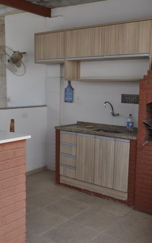 Casa de condomínio para alugar com 118m², 2 quartos e 1 vagaChurrasqueira