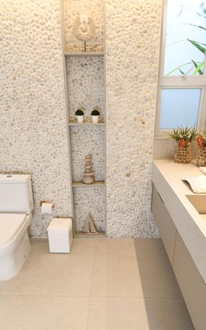 Casa de condomínio para alugar com 398m², 4 quartos e 6 vagasBanheiro da Varanda Gourmet