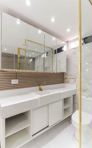 Casa de condomínio à venda com 140m², 3 quartos e 2 vagasBanheiro da Suíte