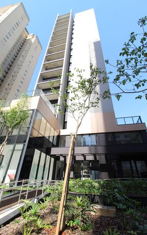 Studio à venda com 24m², 1 quarto e 1 vagaFachada do Prédio