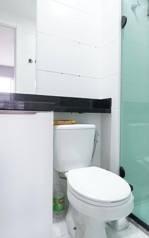 Apartamento à venda com 30m², 1 quarto e sem vagaBanheiro da Suíte