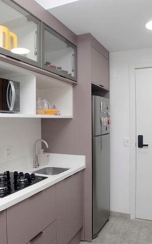Studio à venda com 35m², 1 quarto e 1 vagaStudio - Cozinha