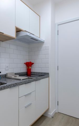Studio para alugar com 25m², 1 quarto e sem vaga Studio para alugar com 25m², 1 quarto e sem vagaCozinha