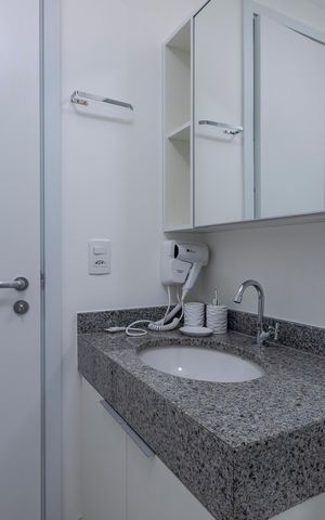 Studio para alugar com 25m², 1 quarto e sem vaga Studio para alugar com 25m², 1 quarto e sem vagaBanheiro