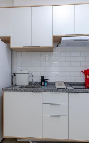 Studio para alugar com 25m², 1 quarto e sem vaga Studio para alugar com 25m², 1 quarto e sem vagaCozinha