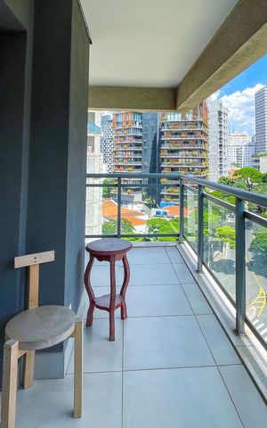 Studio para alugar com 46m², 1 quarto e 1 vaga Studio para alugar com 46m², 1 quarto e 1 vagaVaranda
