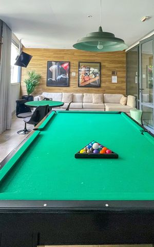 Studio para alugar com 46m², 1 quarto e 1 vaga Studio para alugar com 46m², 1 quarto e 1 vagaSalão de jogos