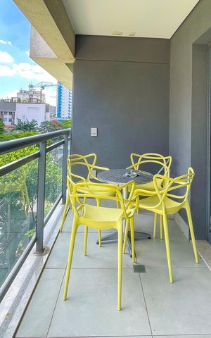 Studio para alugar com 46m², 1 quarto e 1 vaga Studio para alugar com 46m², 1 quarto e 1 vagaVaranda