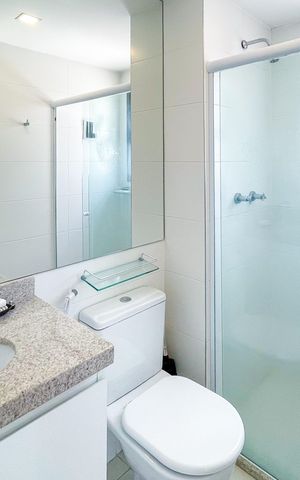 Studio para alugar com 46m², 1 quarto e 1 vaga Studio para alugar com 46m², 1 quarto e 1 vagaBanheiro