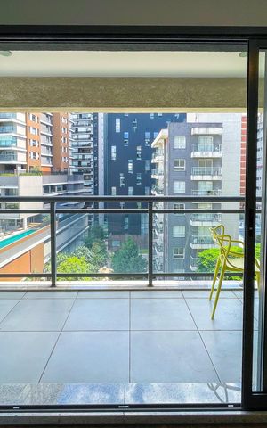 Studio para alugar com 46m², 1 quarto e 1 vaga Studio para alugar com 46m², 1 quarto e 1 vagaVaranda