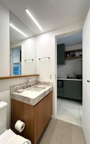 Studio à venda com 27m², 1 quarto e sem vagaBanheiro 