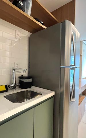 Studio à venda com 27m², 1 quarto e sem vagaCozinha 