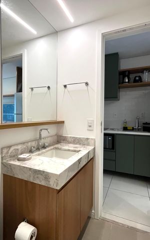 Studio à venda com 27m², 1 quarto e sem vagaBanheiro 