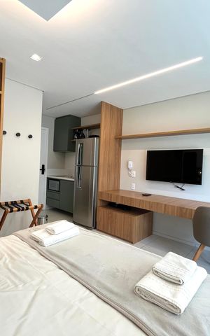 Studio à venda com 27m², 1 quarto e sem vagaSala/Quarto