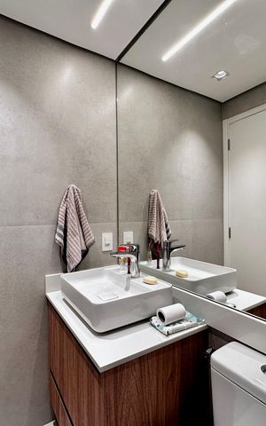 Apartamento para alugar com 65m², 2 quartos e 2 vagas Apartamento para alugar com 65m², 2 quartos e 2 vagasBanheiro Social