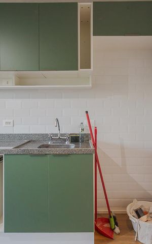 Studio à venda com 25m², 1 quarto e sem vagaCozinha