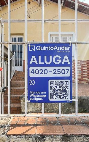 Casa para alugar com 70m², 1 quarto e sem vagaFachada + plaquinha