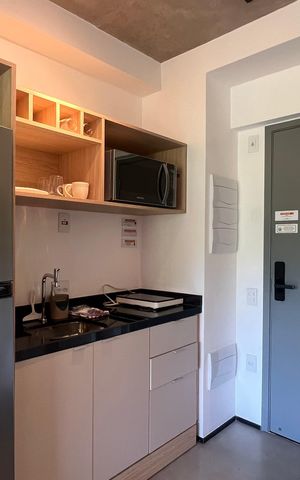 Studio à venda com 23m², 1 quarto e sem vaga Studio à venda com 23m², 1 quarto e sem vagaCozinha
