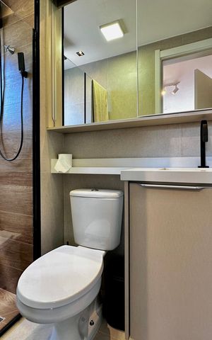 Apartamento à venda com 28m², 1 quarto e sem vaga Apartamento à venda com 28m², 1 quarto e sem vagaBanheiro Suíte