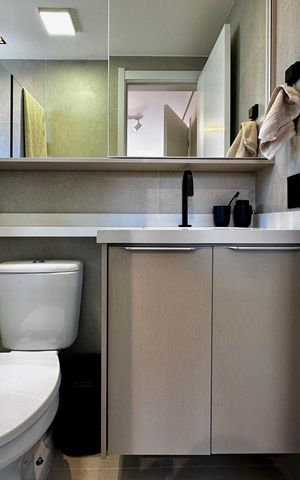 Apartamento à venda com 28m², 1 quarto e sem vaga Apartamento à venda com 28m², 1 quarto e sem vagaBanheiro Suíte