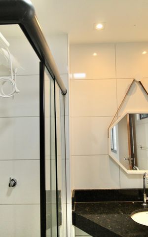 Apartamento para alugar com 61m², 2 quartos e 2 vagas Apartamento para alugar com 61m², 2 quartos e 2 vagasBanheiro do Quarto 2