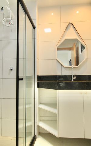 Apartamento para alugar com 61m², 2 quartos e 2 vagas Apartamento para alugar com 61m², 2 quartos e 2 vagasBanheiro do Quarto 2