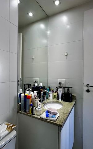 Studio para alugar com 38m², 1 quarto e 1 vaga Studio para alugar com 38m², 1 quarto e 1 vagaBanheiro