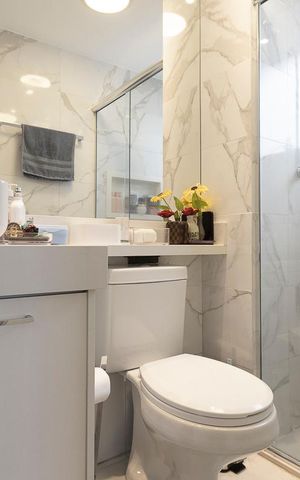 Apartamento à venda com 62m², 2 quartos e 1 vaga Apartamento à venda com 62m², 2 quartos e 1 vagaBanheiro da Suíte