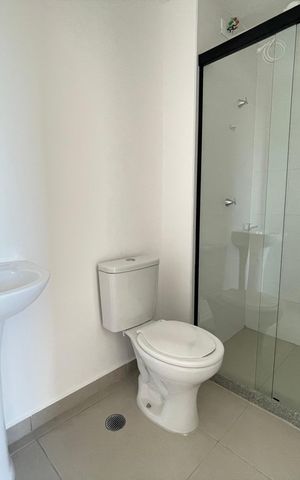 Apartamento para alugar com 27m², 1 quarto e sem vaga Apartamento para alugar com 27m², 1 quarto e sem vagaBanheiro da Suíte