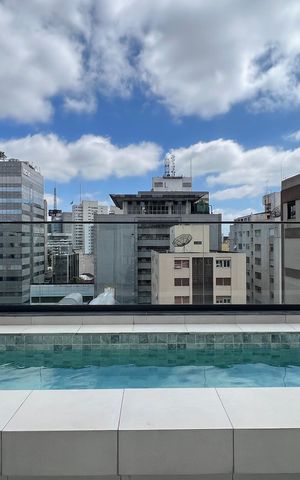 Studio à venda com 25m², 1 quarto e sem vaga Studio à venda com 25m², 1 quarto e sem vagaÁrea comum - Piscina