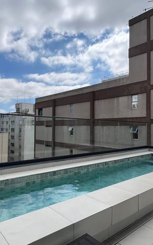 Studio à venda com 25m², 1 quarto e sem vaga Studio à venda com 25m², 1 quarto e sem vagaÁrea comum - Piscina
