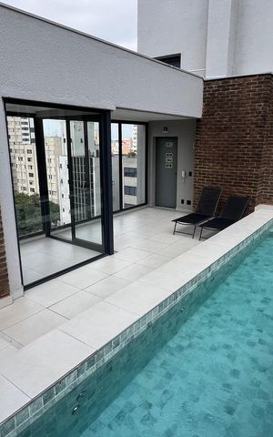 Studio à venda com 25m², 1 quarto e sem vaga Studio à venda com 25m², 1 quarto e sem vagaÁrea comum - Piscina