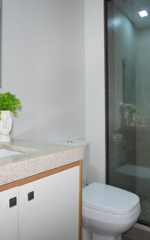 Apartamento à venda com 63m², 2 quartos e 2 vagasBanheiro da Suíte