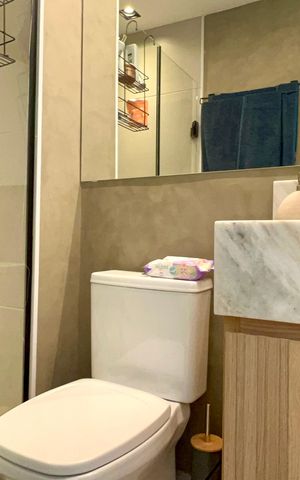 Studio à venda com 34m², 1 quarto e 1 vaga Studio à venda com 34m², 1 quarto e 1 vagaBanheiro