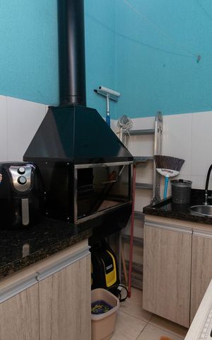 Casa à venda com 90m², 2 quartos e 2 vagasChurrasqueira
