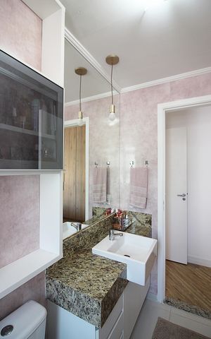 Apartamento à venda com 73m², 2 quartos e 2 vagasQuarto 1 - Suíte Banheiro 