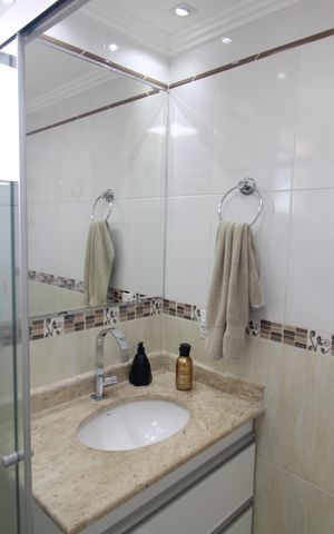 Apartamento à venda com 115m², 3 quartos e 2 vagasBanheiro da Suíte
