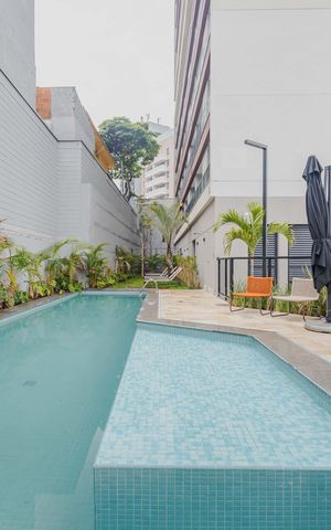 Studio para alugar com 24m², 1 quarto e sem vagaPiscina