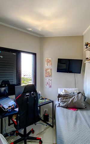 Apartamento à venda com 90m², 3 quartos e 2 vagasQuarto 2